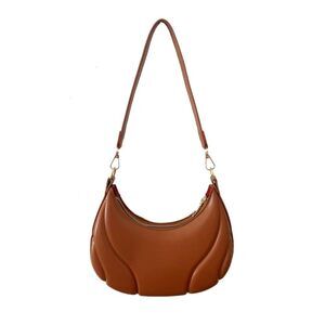 4947 Crescent Shoulder Bag Small Clutch Purses Handbags Brown